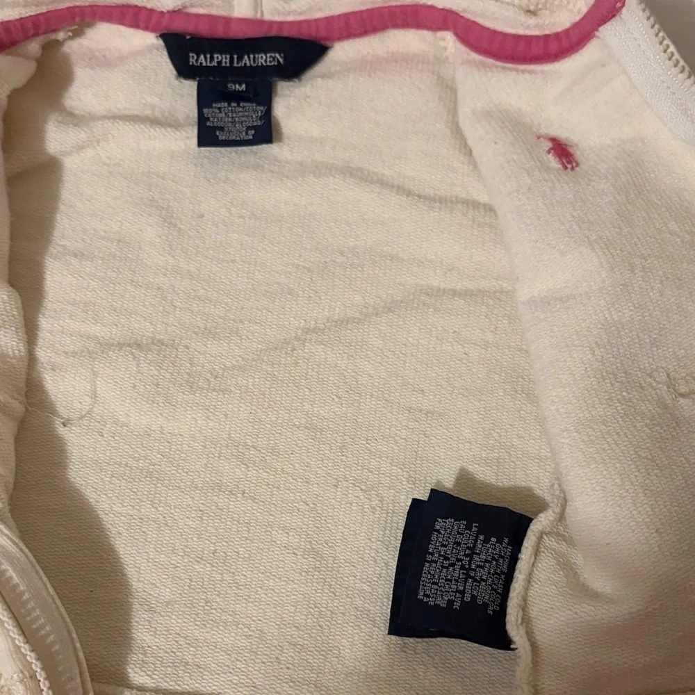 Ralph Lauren Off-White Kids Hoodie with Embroidered Crest 9m